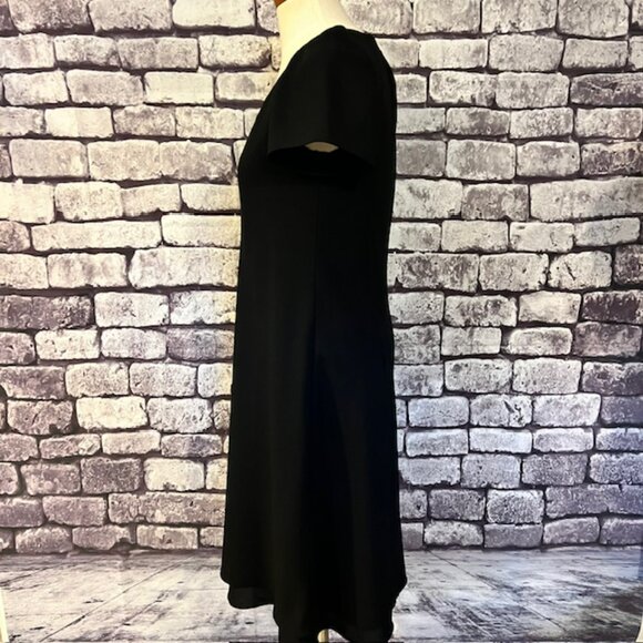 Jones Wear Black Short Sleeve Fully Lined Dress Size 10 - Picture 4 of 9